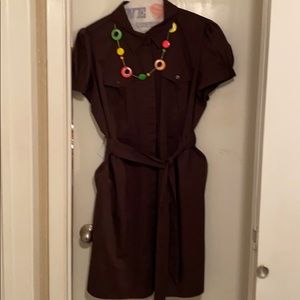 Very cute chocolate brown dress.